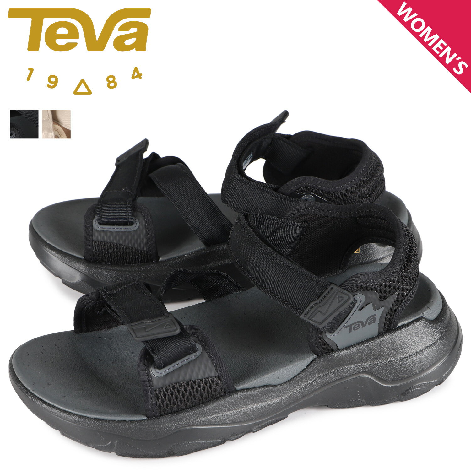 テバ サンダル レディース Teva テバ サンダル スポーツサンダル ザイミック レディース ZYMIC ブラック ベージュ 黒 1124039