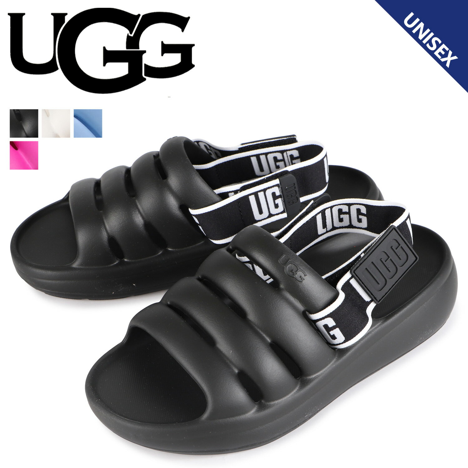 UGG アグ SPORT YEAH サンダル レディース スポート イヤー ブラック ホワイト ライトブルー ピンク 黒 白 1126811のサムネイル