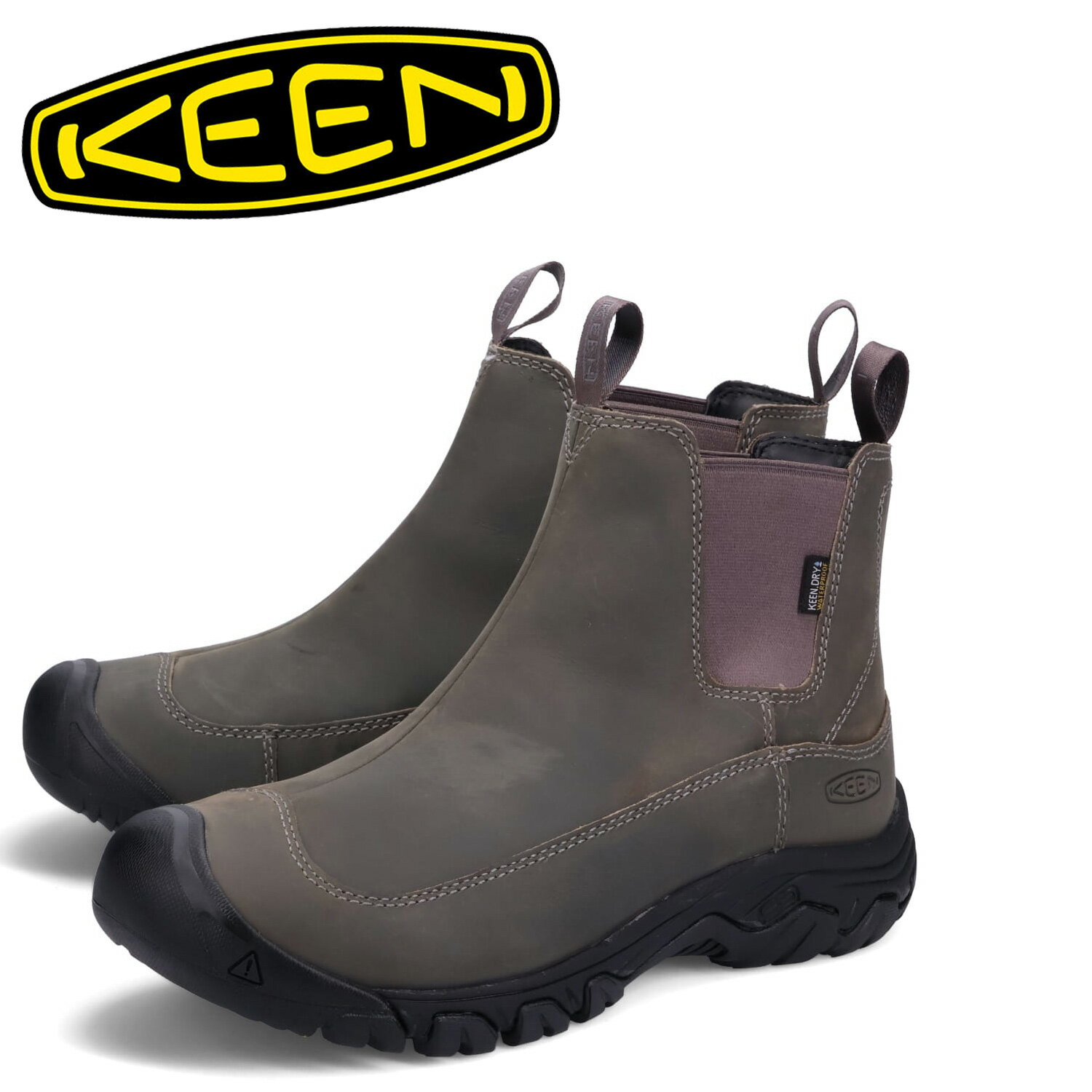 キーン サイドゴアブーツ メンズ KEEN キーン ブーツ サイドゴア ウィンターブーツ アンカレッジ 3 メンズ 防水 ANCHORAGE BOOTS III WP グレー 1025822