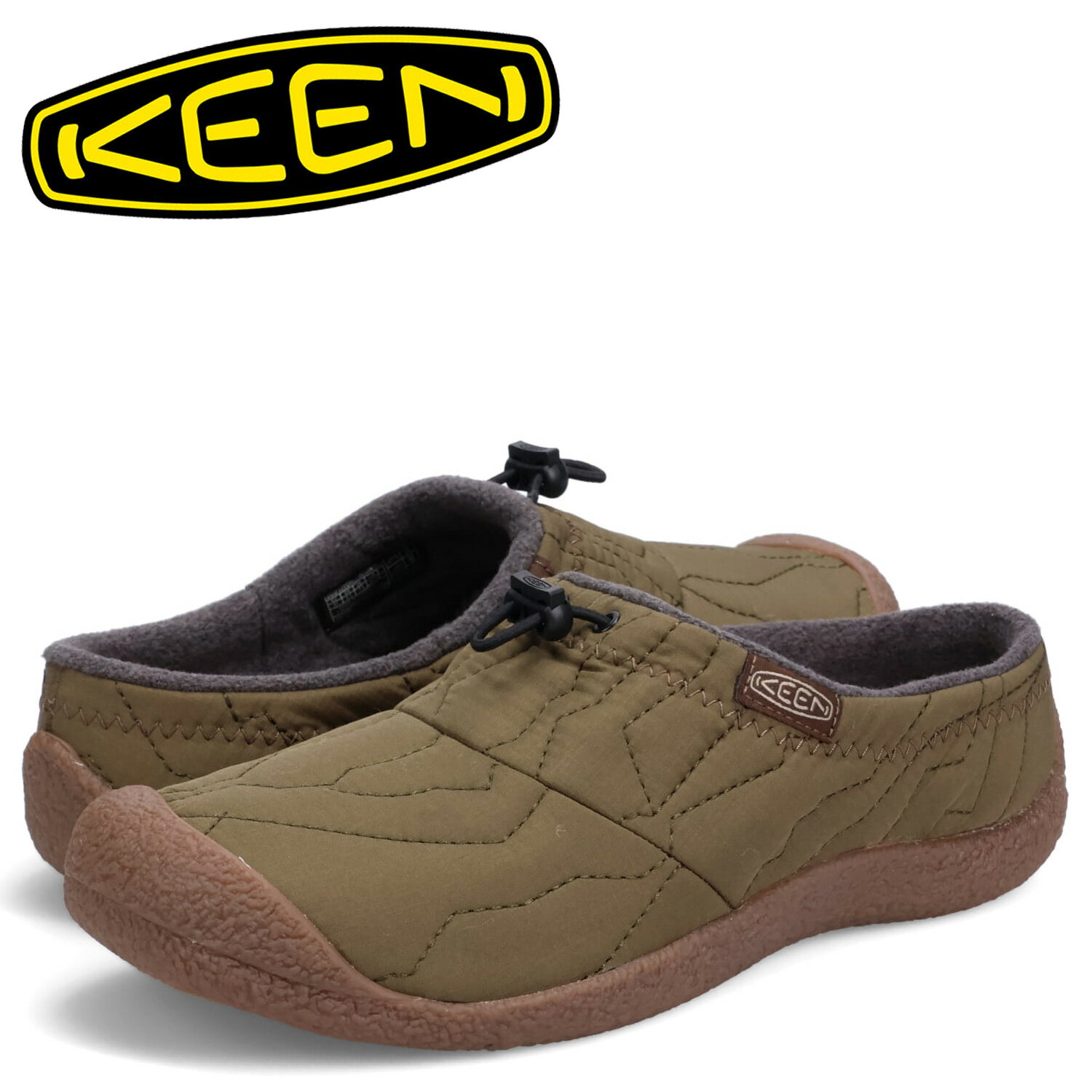 KEEN キーン ハウザー スリー スライド スニーカー スリッポン メンズ HOWSER 3 SLIDE カーキ 1026655