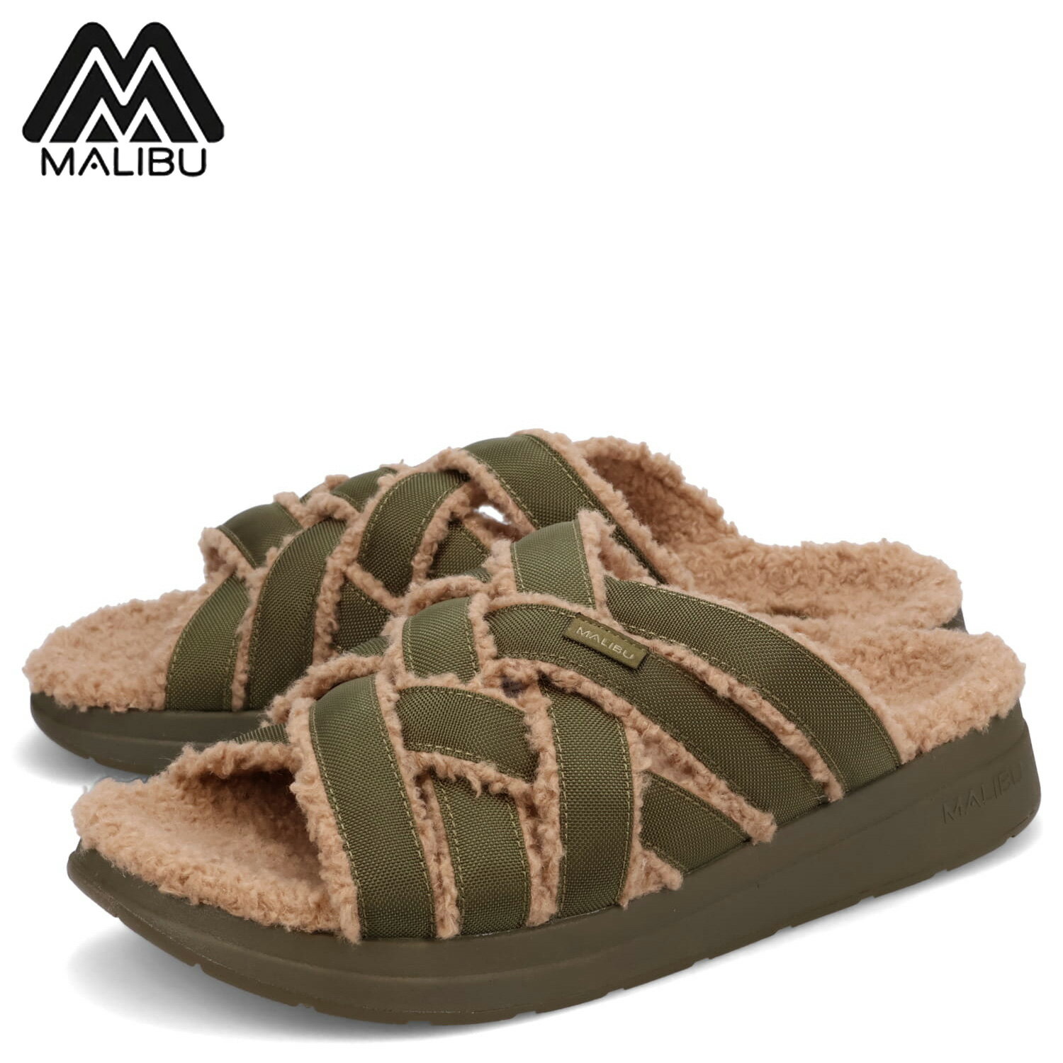 【最大1000円OFFクーポン発行中 12/11 11:59まで！】 マリブサンダルズ MALIBU SANDALS サンダル スライドサンダル ズマ メンズ ZUMA LX オリーブ MS02-4004