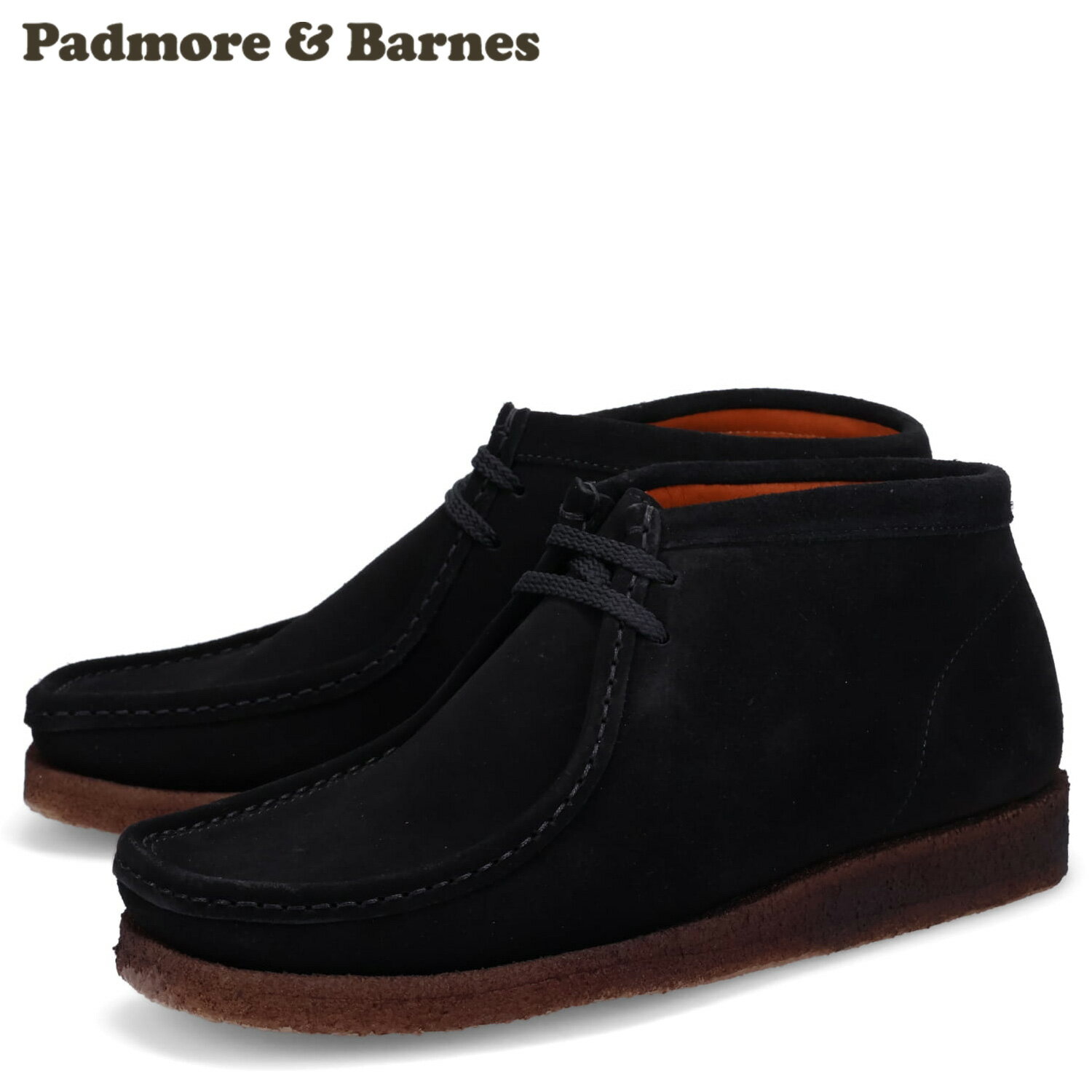 パドモア&バーンズ PADMORE&BARNES ワラビー ブーツ オリジナル メンズ ORIGINAL BOOT ブラック 黒 P404