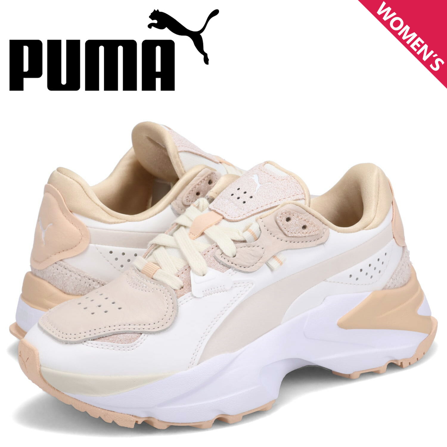 【クーポンで最大1000円OFF！5/16 10:59まで】 PUMA プーマ スニーカー オーキッド スリフテッド ウィメンズ レディース 厚底 WMNS ORKID THRIFTED ホワイト 白 389909