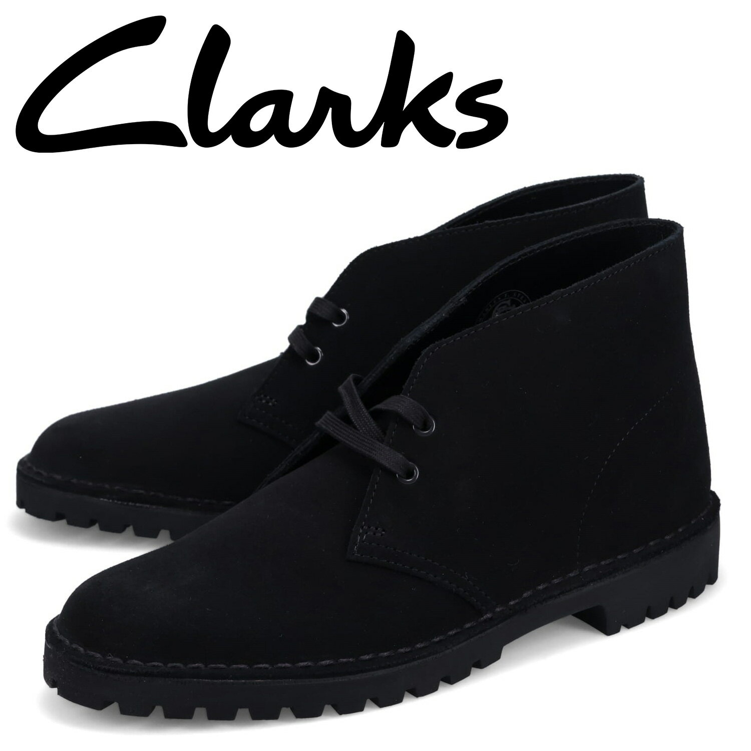 クラークス Clarks デザート ロック ブーツ メンズ スエード DESERT ROCK ブラック 黒 26162705