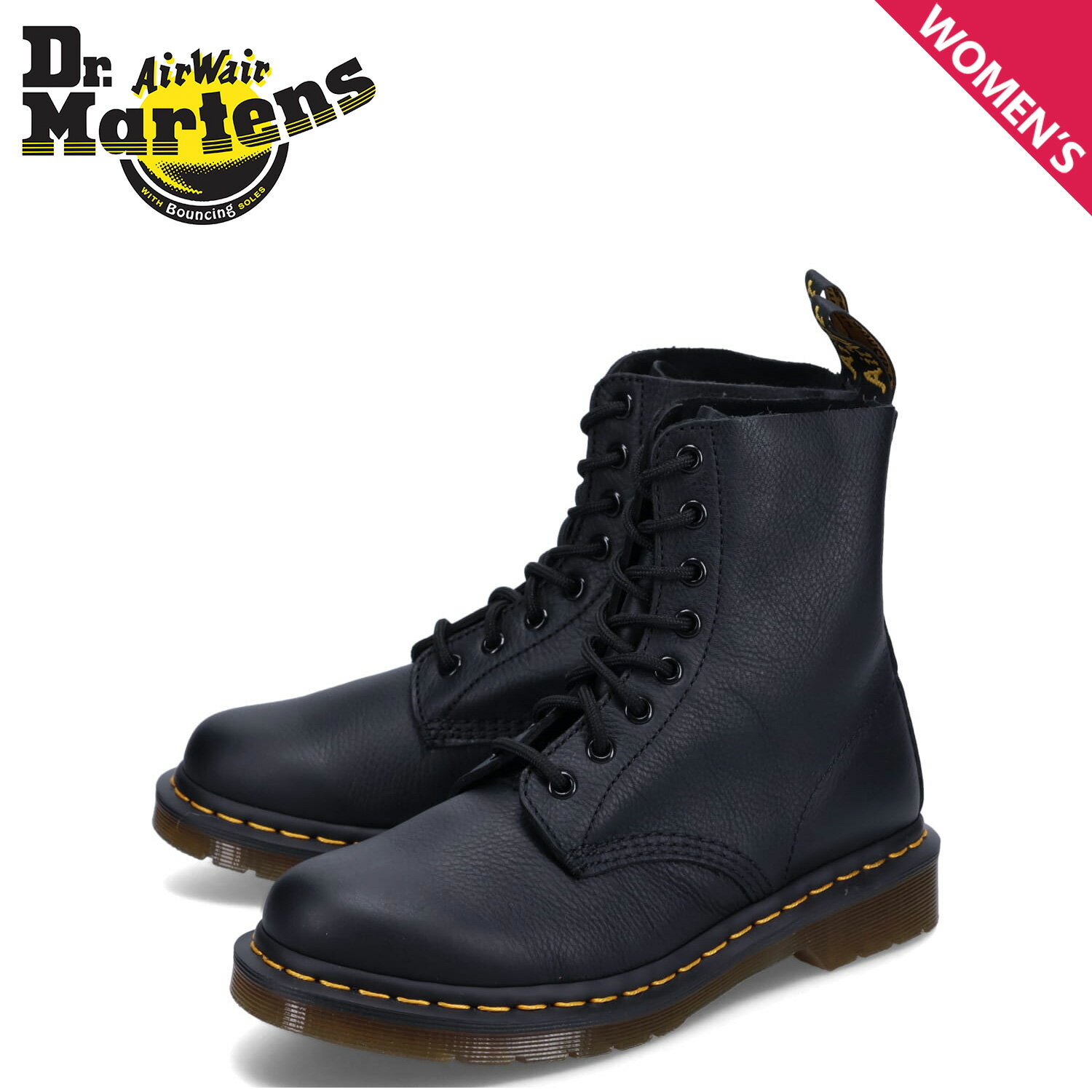 ドクターマーチン Dr.Martens 8ホール ブーツ レディース PASCAL VIRGINIA ブラック 黒 13512006