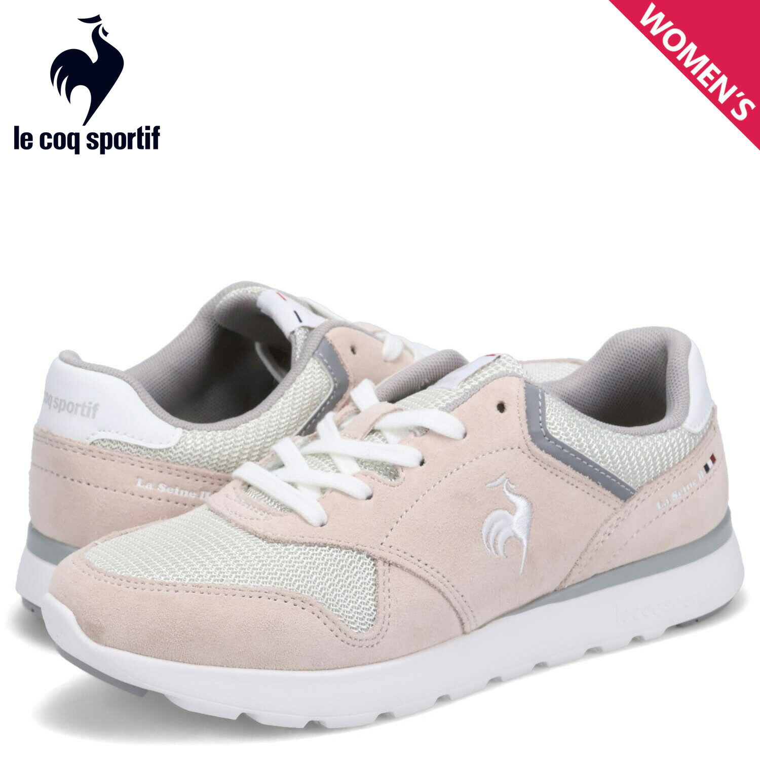 ルコック スポルティフ le coq sportif スニーカー ラ セーヌ 2 ワイド レディース 軽量 スエード LA SEINE II WIDE ベージュ QL3VJC04LB