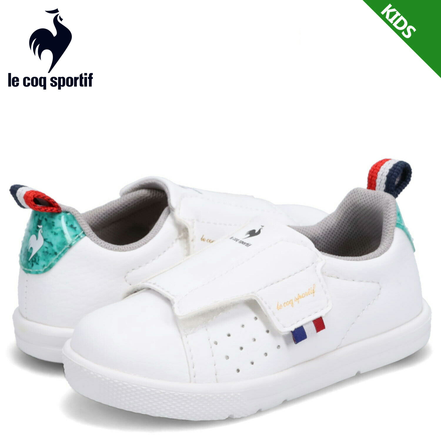 ルコック スポルティフ le coq sportif ラ ローラン 2 F スニーカー キッズ ベルクロ LA ROLAND 2 F ホワイト 白 QL5VJC03WT