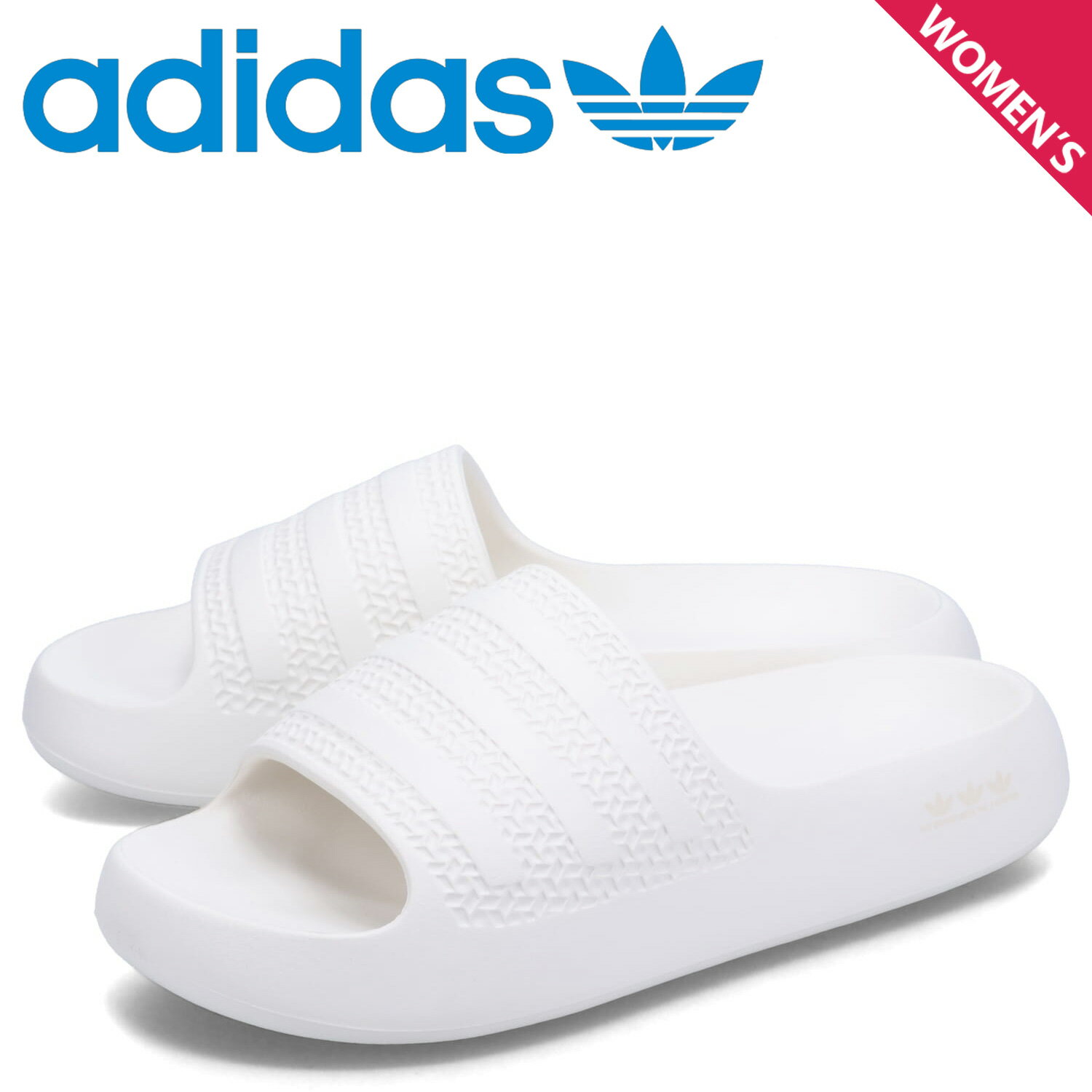 【クーポンで最大1000円OFF！5/1 10:59まで】 アディダス オリジナルス adidas Originals サンダル シャワーサンダル アディレッタ レディース ADILETTE AYOON W ホワイト 白 GV9536