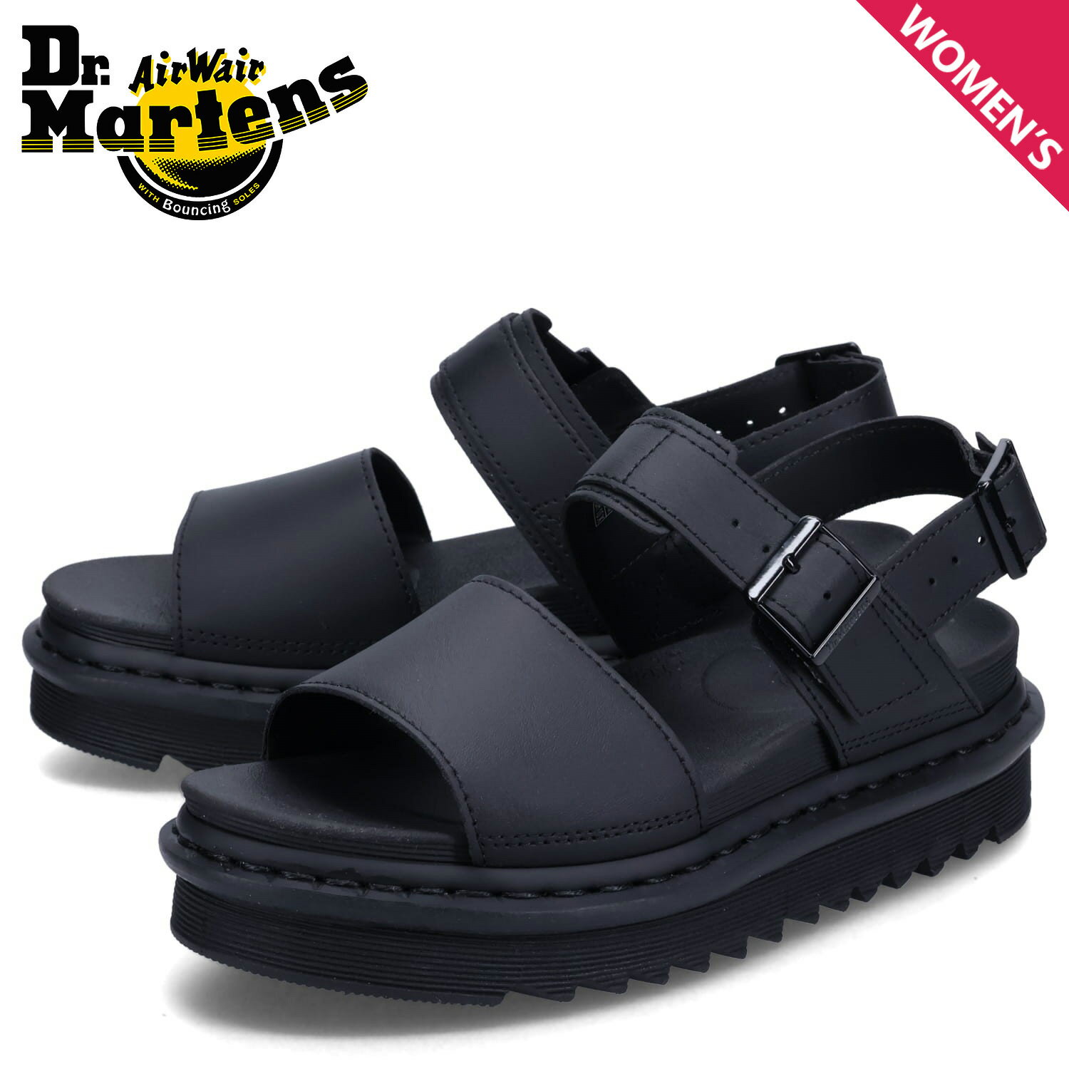 【クーポンで最大1000円OFF！5/16 10:59まで】 ドクターマーチン Dr.Martens サンダル ストラップサンダル レディース VOSS STRAP SANDALS ブラック 黒 23802001