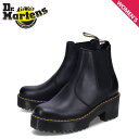 ドクターマーチン サイドゴアブーツ レディース ドクターマーチン Dr.Martens チェルシー ブーツ サイドゴア ヒール レディース 厚底 ROMETTY PLATFORM CHELSEA BOOTS ブラック 黒 23917001