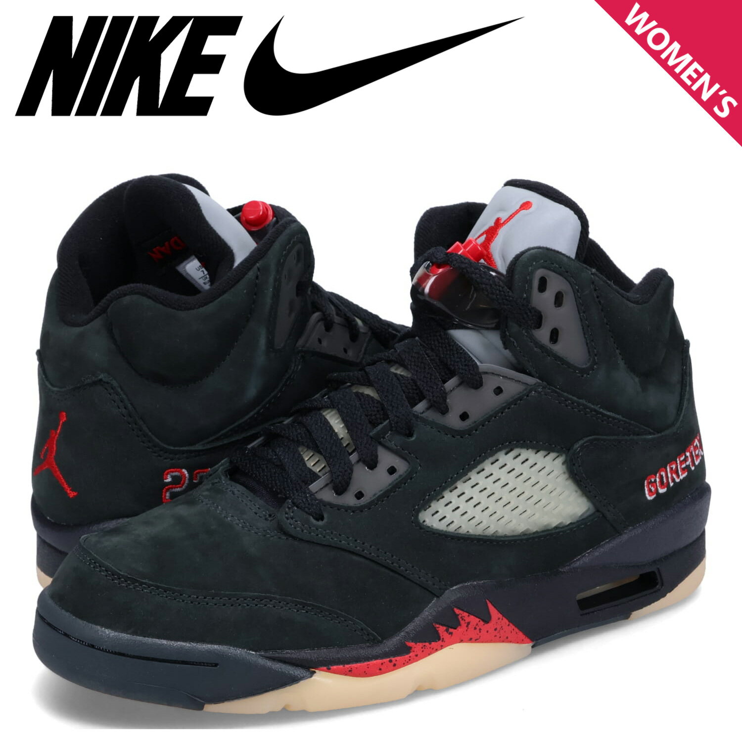 NIKE AIR JORDAN 5 RETRO GTX ナイキ エアジョーダン5 レトロ スニーカー レディース ブラック 黒 DR0092-001