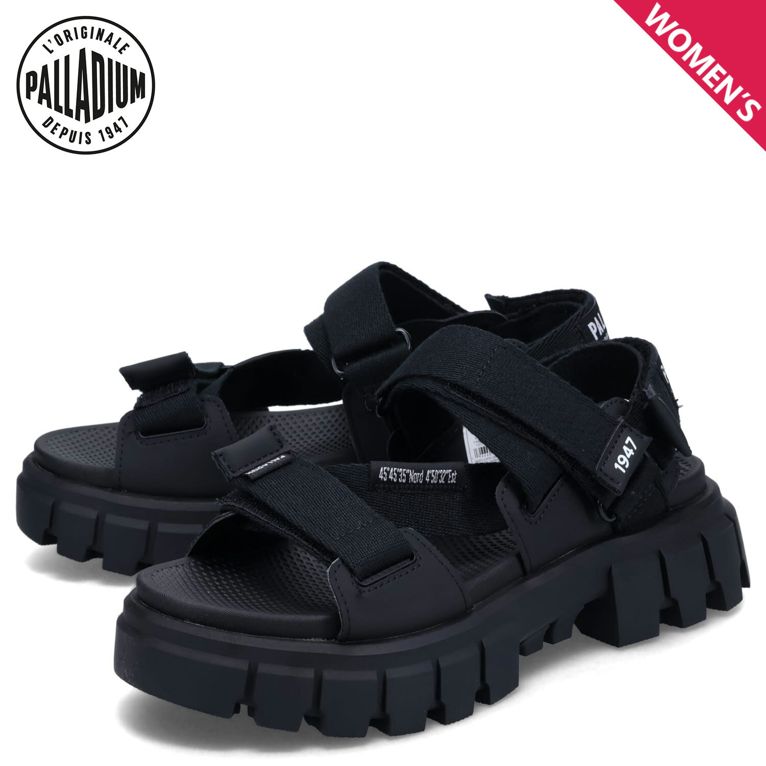 パラディウム PALLADIUM サンダル レディース レボルト 厚底 REVOLT SANDAL MONO ブラック 黒 98578-008