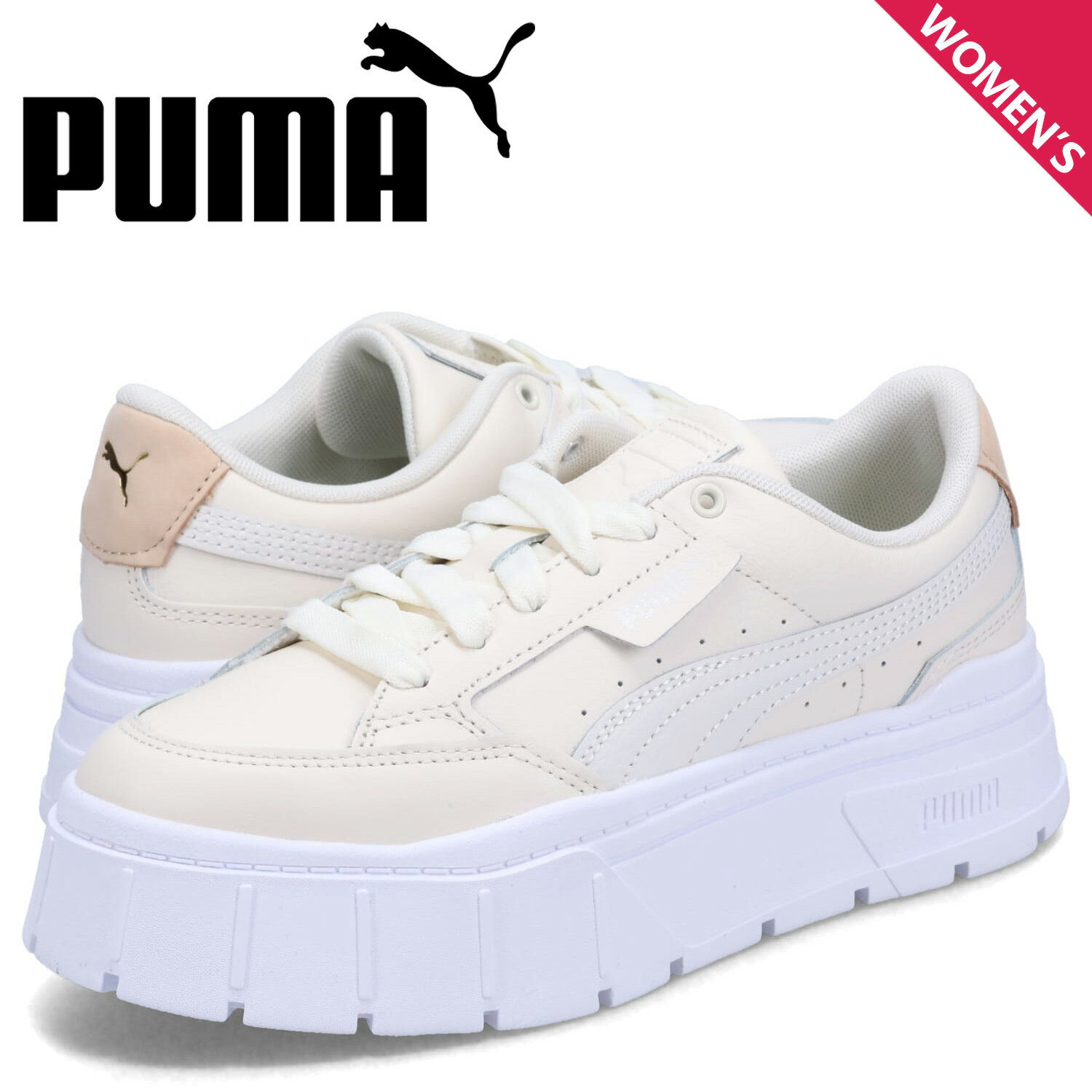 【クーポンで最大1000円OFF！5/16 10:59まで】 PUMA プーマ スニーカー メイズ スタック ソフト ウィメンズ レディース 厚底 MAYZE STACK SOFT WMNS ホワイト 白 391083-01