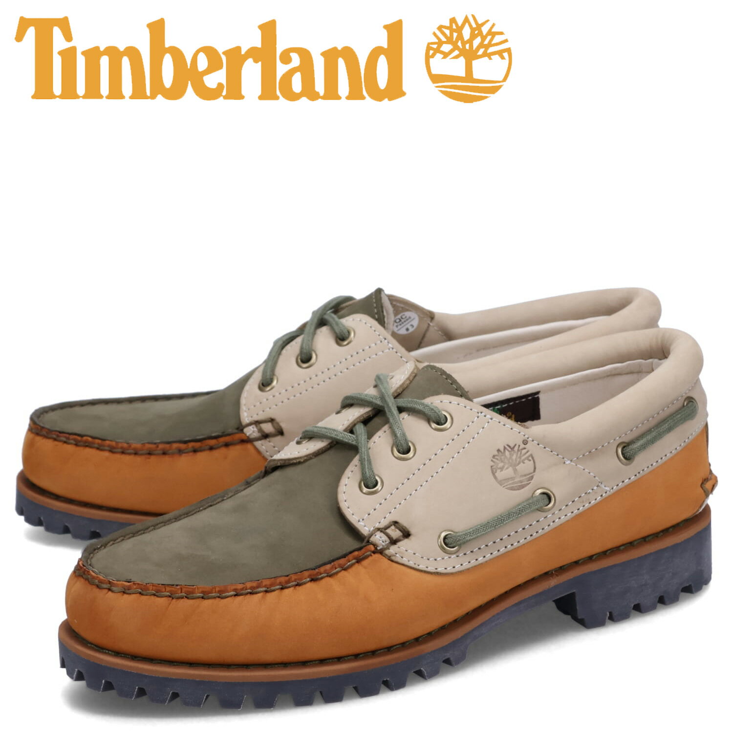 【クーポンで最大1000円OFF 5/16 10:59まで】 ティンバーランド Timberland デッキシューズ オーセンティック スリーアイ メンズ AUTHENTICS 3EYE カーキ A5P5M