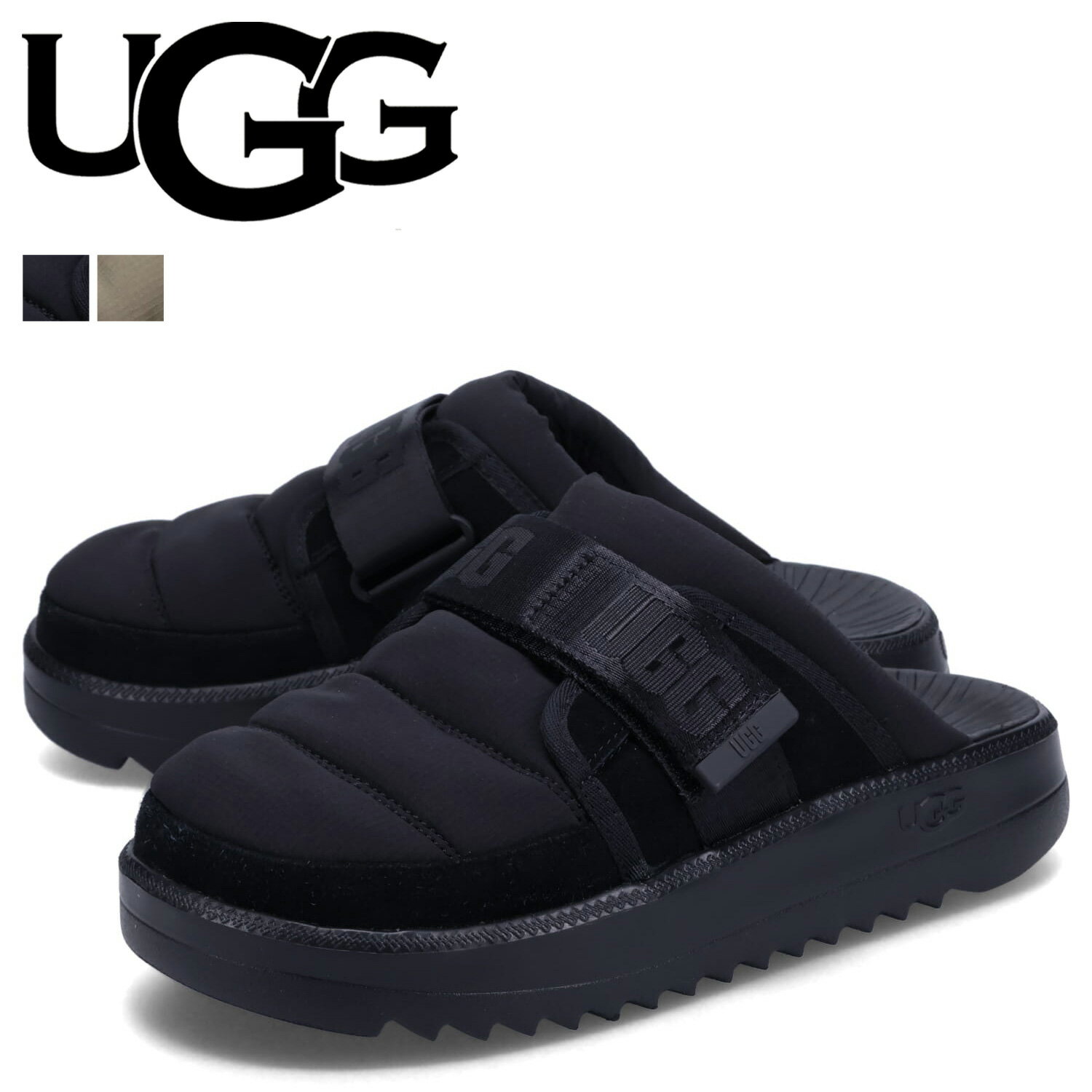 UGG アグ サンダル スライドサンダル マクサー ストラップ メンズ MAXXER STRAP SLIDE ブラック カーキ グリーン 黒 1137971