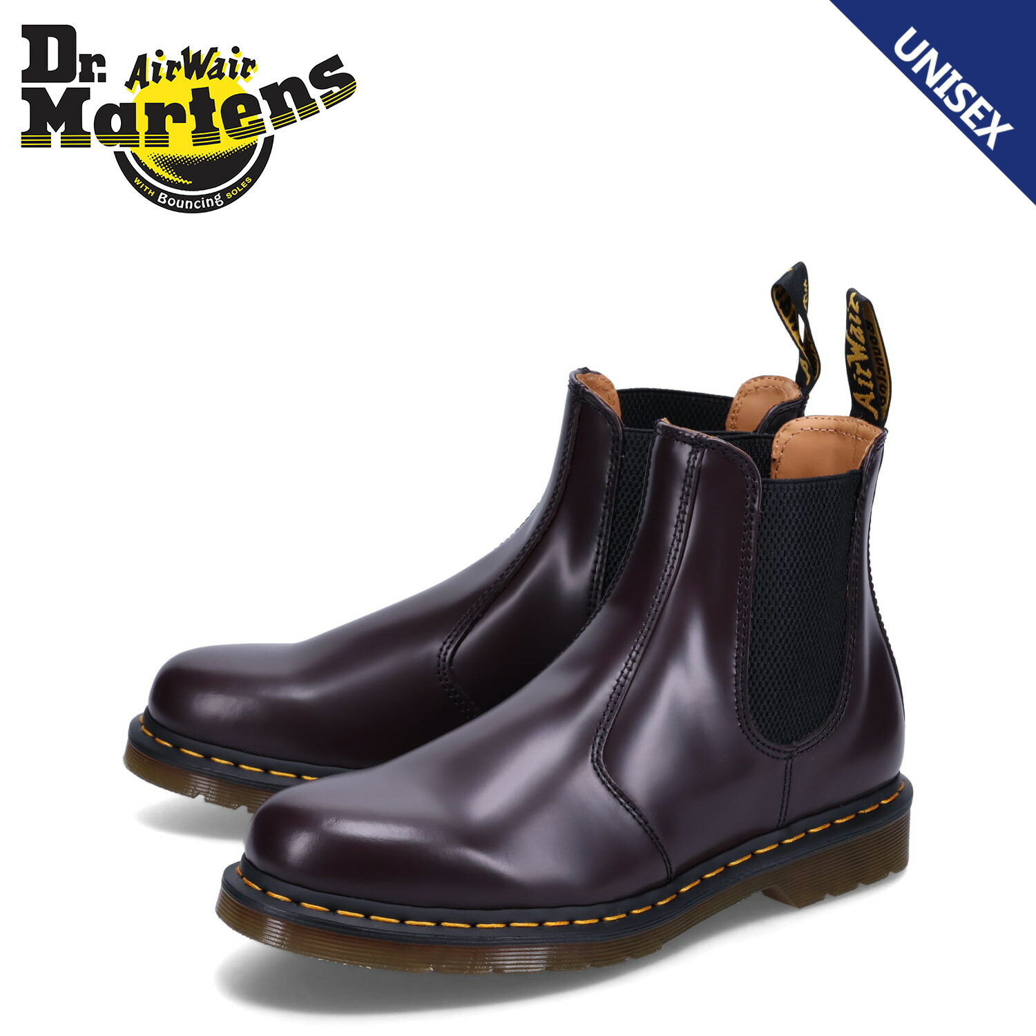 ドクターマーチン Dr.Martens チェルシーブーツ サイドゴア メンズ レディース 2976 YS CHELSEA BOOTS バーガンディー 27280626