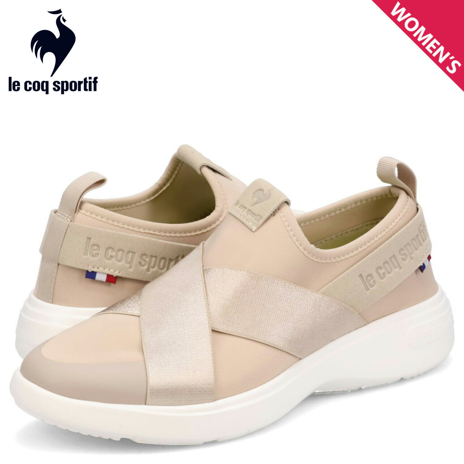 ルコック スポルティフ le coq sportif スニーカー スリッポン ラ ローヌ レディース LA RHONE ベージュ QL3VJC06ERのサムネイル