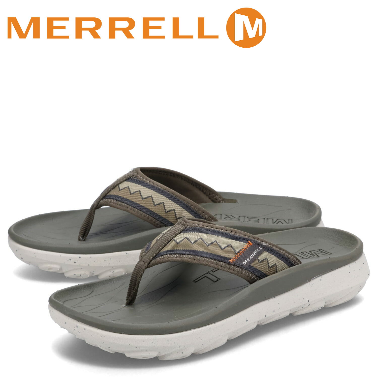 メレル MERRELL リカバリーサンダル トングサンダル ハット ウルトラ フリップ メンズ HUT ULTRA FLIP オリーブ J004917 1