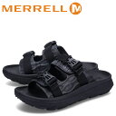 【クーポンで最大1000円OFF！3/29 10:59まで】 メレル MERRELL リカバリーサンダル スライドサンダル ハット ウルトラ ラップ メンズ HUT ULTRA WRAP ブラック 黒 J005313