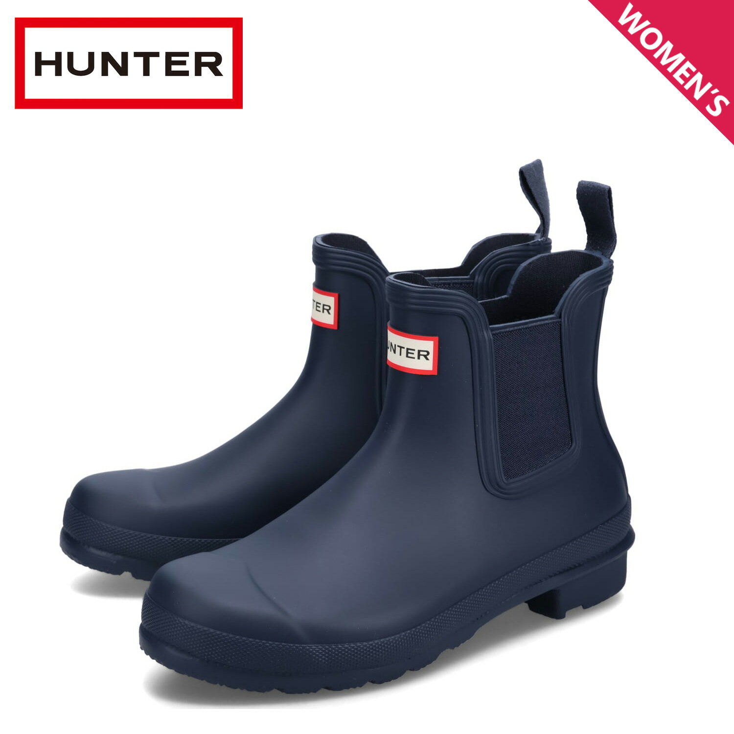  ハンター HUNTER レインブーツ サイドゴアブーツ チェルシー ウィメンズ オリジナル レディース 防水 WOMENS ORIGINAL CHELSEA ネイビー WFS2078RMA