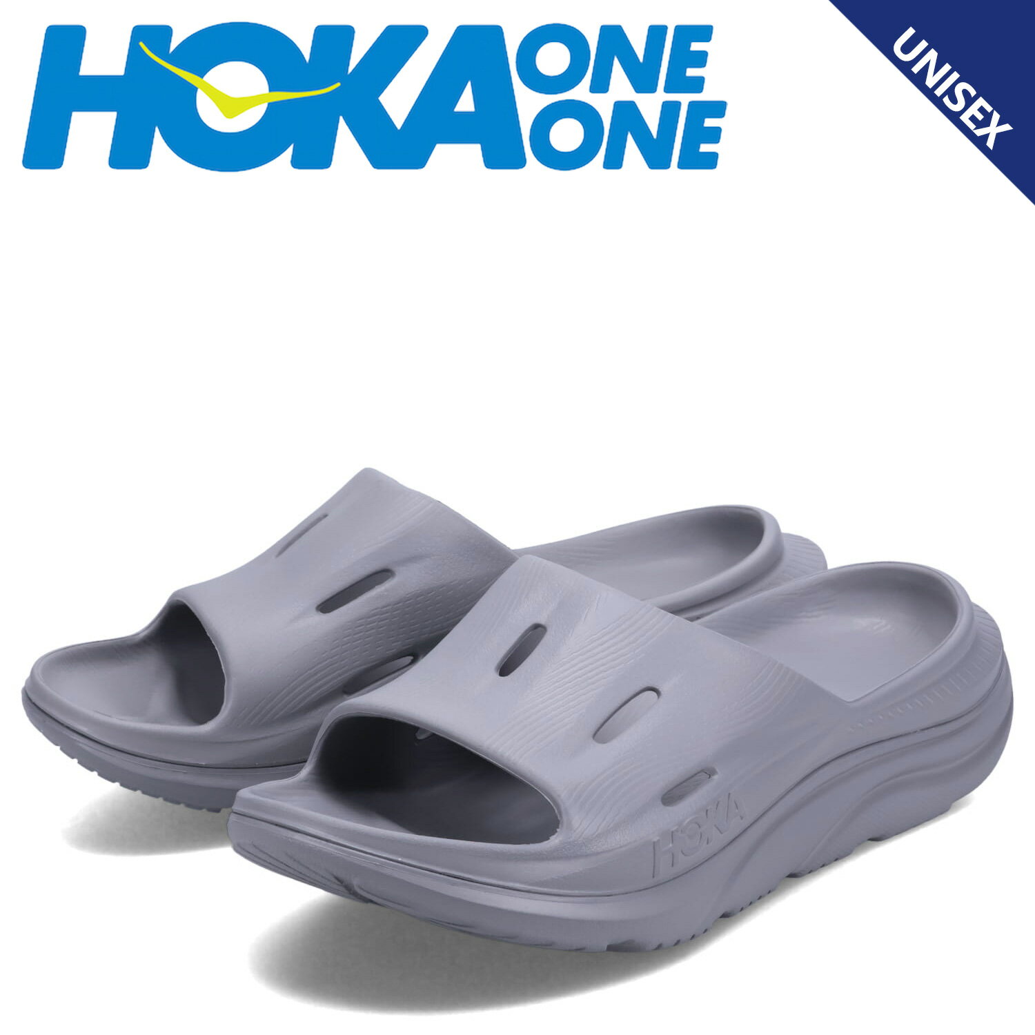 ホカオネオネ HOKA ONE ONE サンダル リカバリーサンダル オラ リカバリースライド 3 メンズ レディース ORA RECOVERY SLIDE 3 グレー 1135061