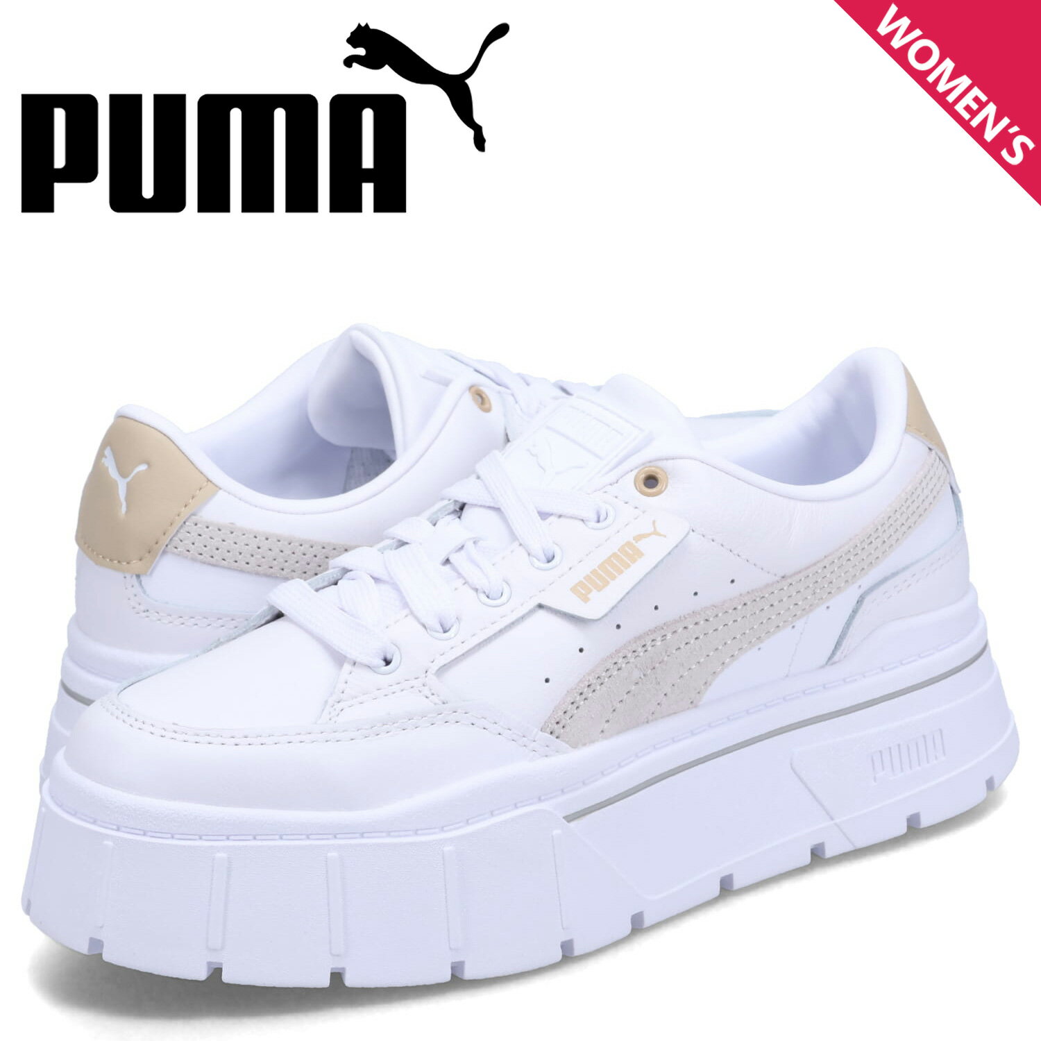 【クーポンで最大1000円OFF！2/13 11:59まで】 PUMA プーマ スニーカー メイズ スタック ウィメンズ レディース 厚底 MAYZE STACK WOMENS ホワイト 白 384363-15のサムネイル