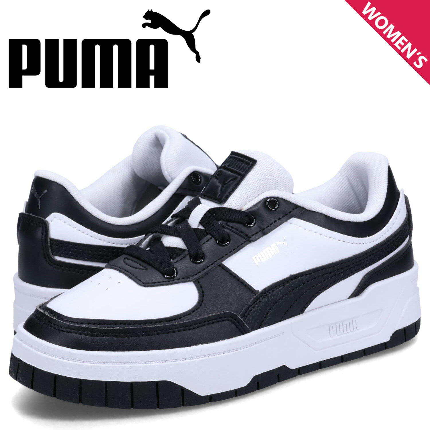 【クーポンで最大1000円OFF！5/16 10:59まで】 PUMA プーマ スニーカー カリ ドリーム レザー レディース 厚底 CALI DREAM LTH ホワイト 白 392730-08