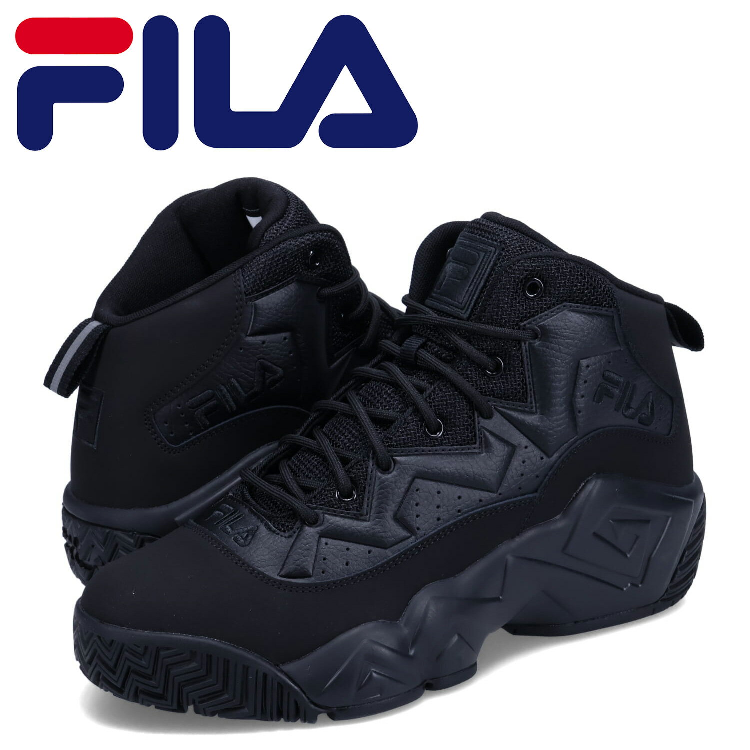 FILA フィラ スニーカー マッシュバーン メンズ 厚底 MB MASHBURN ブラック 黒 1BM02146