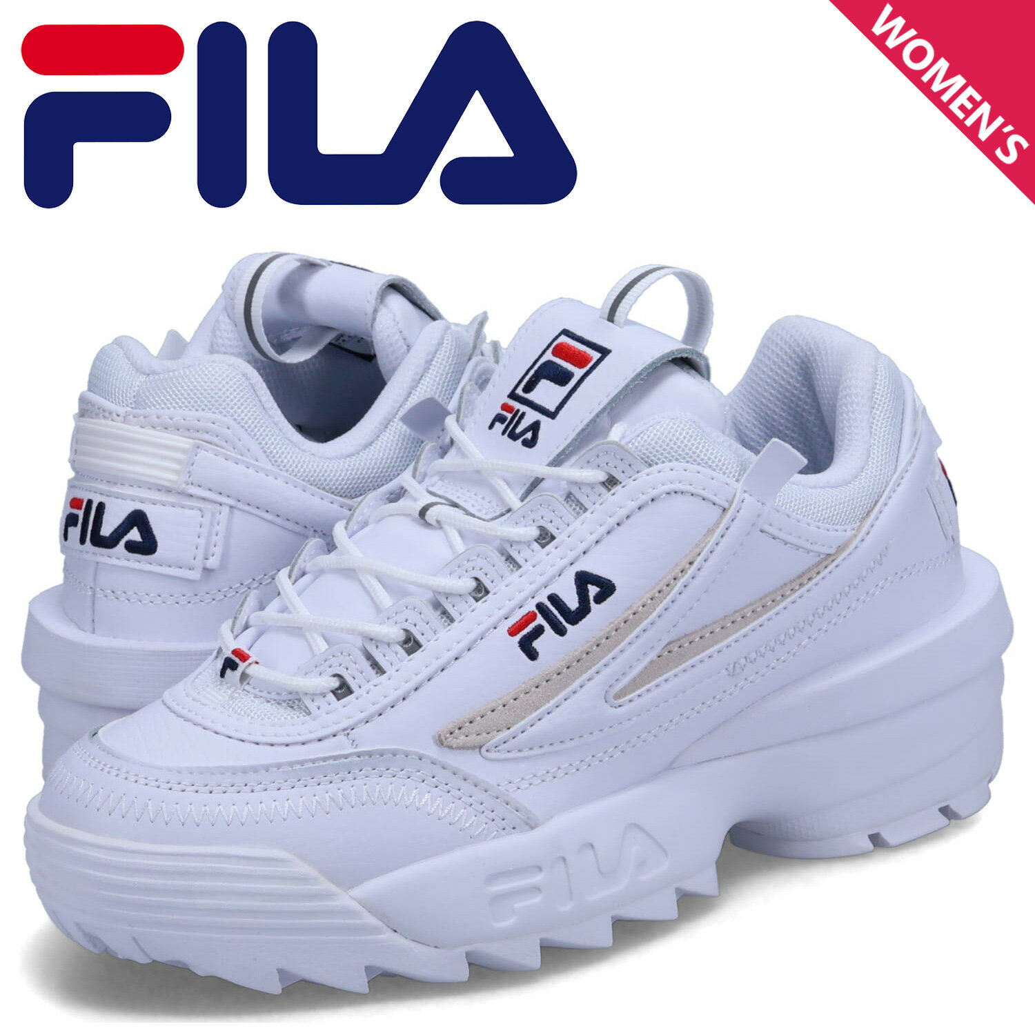 【 最大1000円OFFクーポン配布中！11/12 11:59まで 】 FILA フィラ スニーカー ディスラプター2 EXP レディース 厚底 DISRUPTOR 2 EXP ホワイト 白 5XM02256のサムネイル