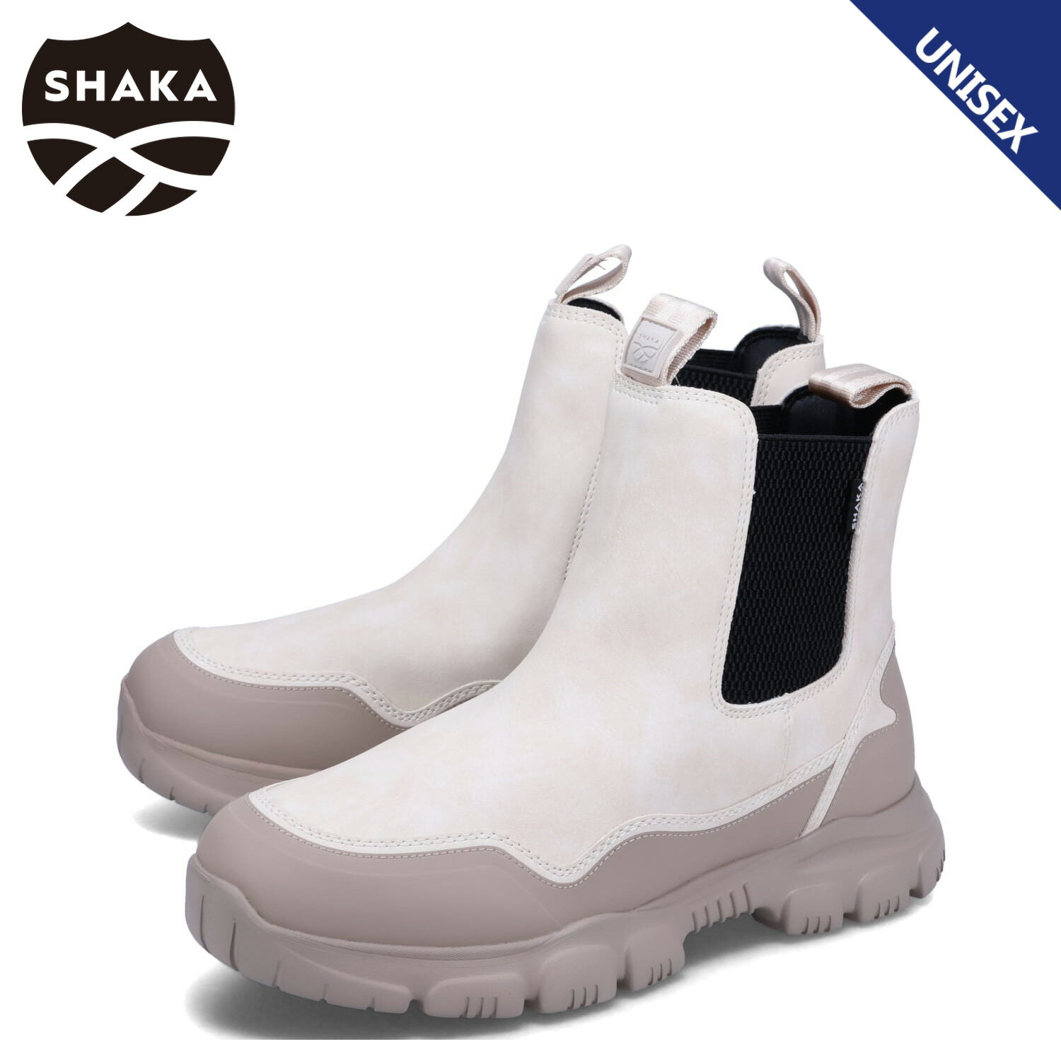 【 最大1000円OFFクーポン配布中 】 SHAKA シャカ ブーツ サイドゴアブーツ トレック チェルシー AT メンズ レディース TREK CHELSEA AT オフ ホワイト SK-201のサムネイル