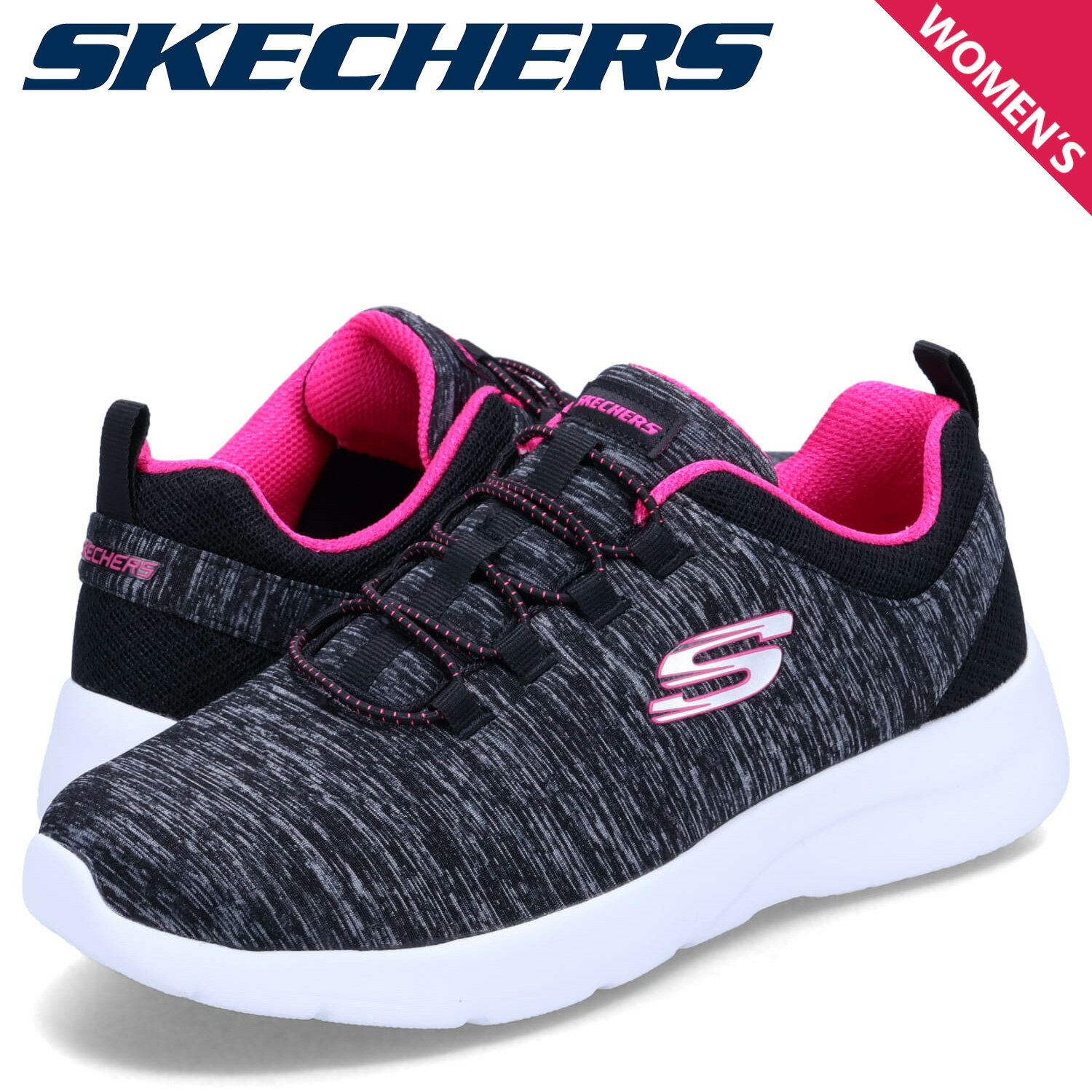 【クーポンで最大1000円OFF！5/16 10:59まで】 スケッチャーズ SKECHERS スニーカー ダイナマイト2.0 インアフラッシュ レディース DYNAMIGHT 2.0-IN A FLASH ブラック 黒 12965W