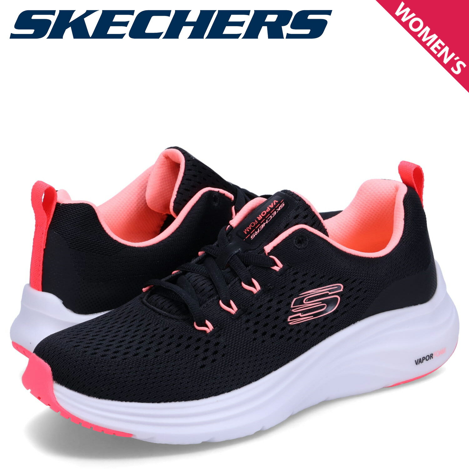 【クーポンで最大1000円OFF！5/16 10:59まで】 スケッチャーズ SKECHERS スニーカー ベーパー フォーム レディース VAPOR FOAM FRESH TREND ブラック 黒 150024