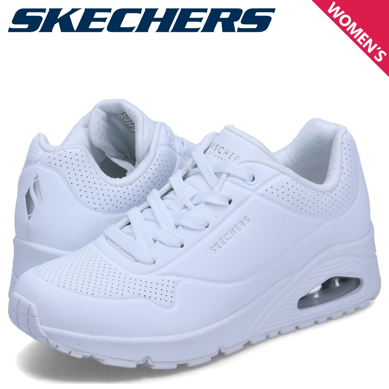 スケッチャーズ SKECHERS スニーカー ウノ スタンド オン エア レディース UNO STAND ON AIR ホワイト 白 73690のサムネイル
