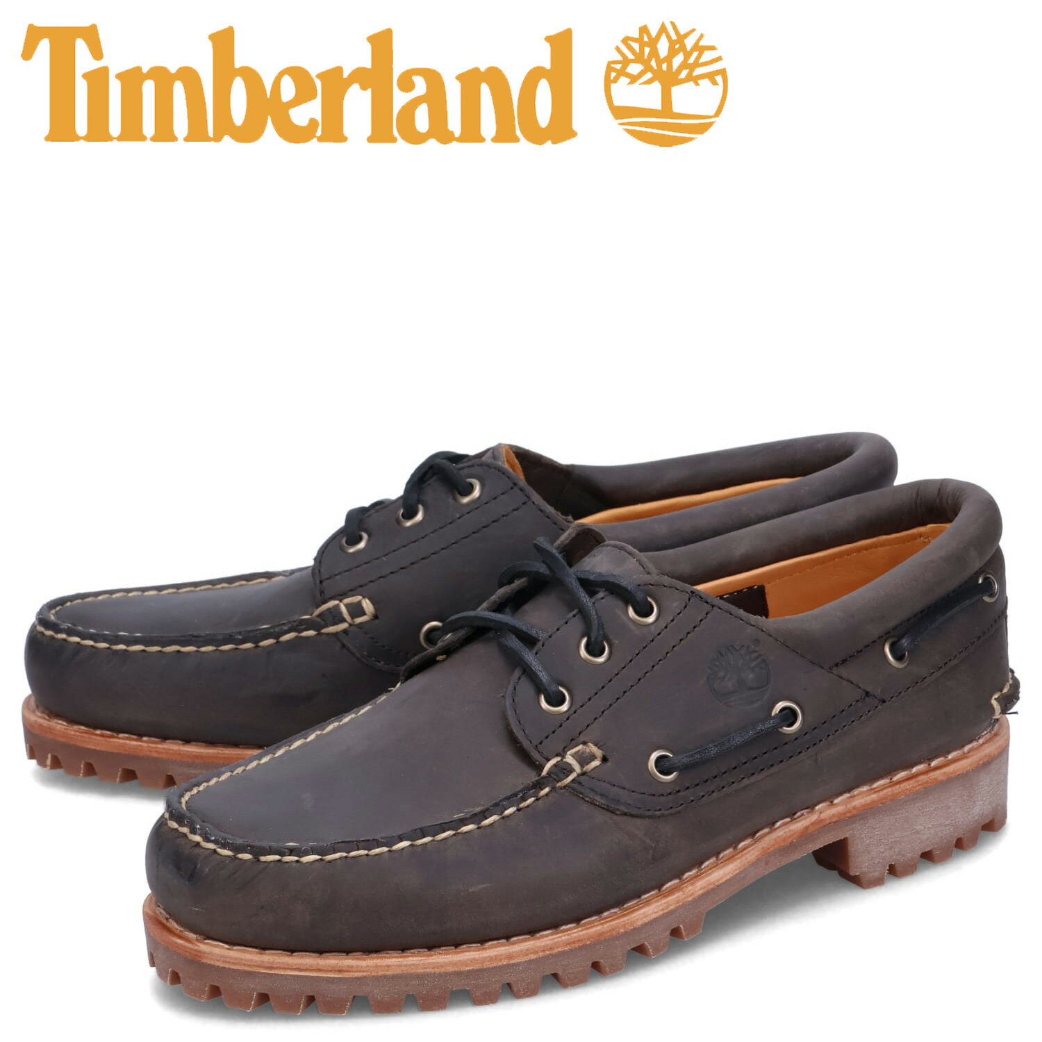 【クーポンで最大1000円OFF！5/16 10:59まで】 ティンバーランド Timberland デッキシューズ モカシン 3アイ ラグ ハンドソーン メンズ 3 EYE LUG HAND SEWN ダーク グレー A62GH 1