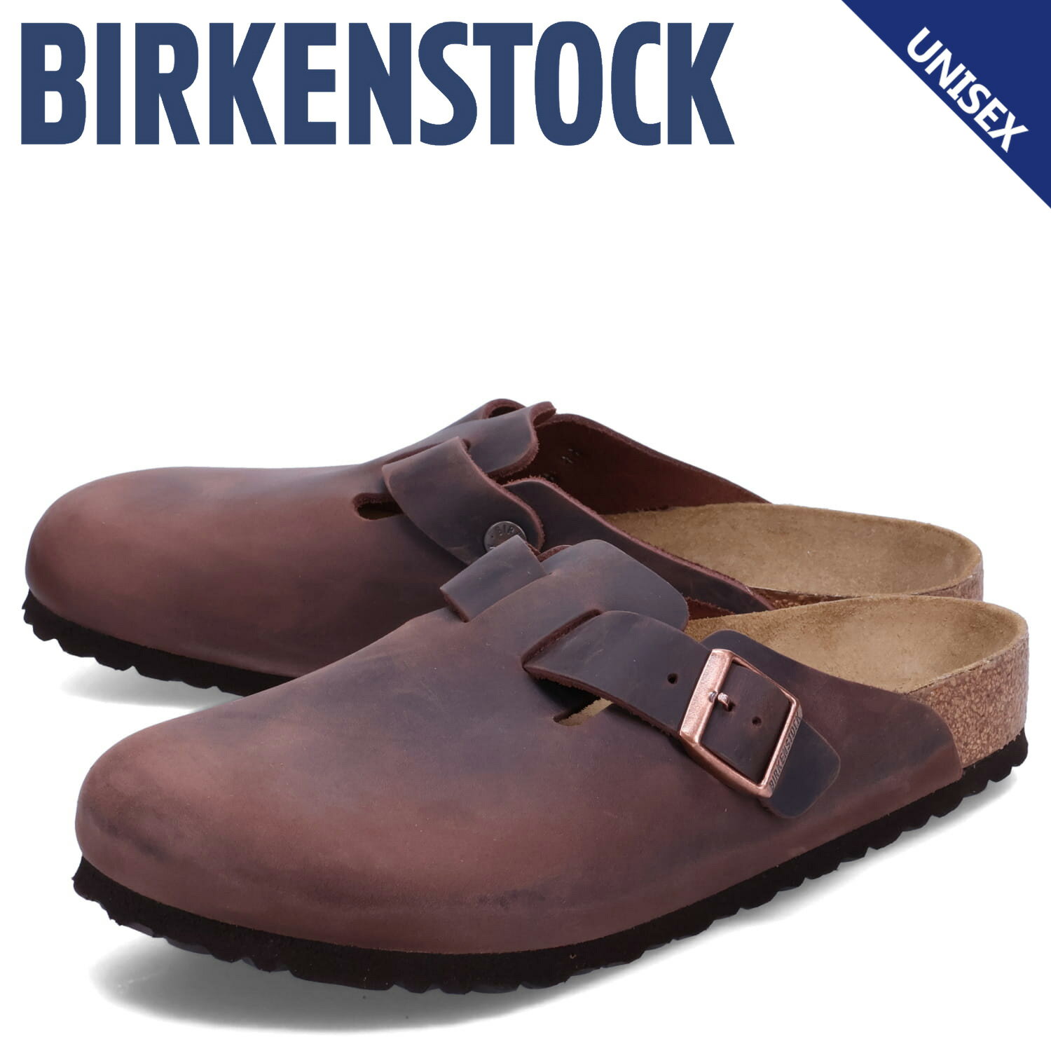 【クーポンで最大1000円OFF！5/16 10:59まで】 ビルケンシュトック BIRKENSTOCK ボストン サンダル メンズ レディース オイルドレザー 細幅 普通幅 BOSTON ブラウン