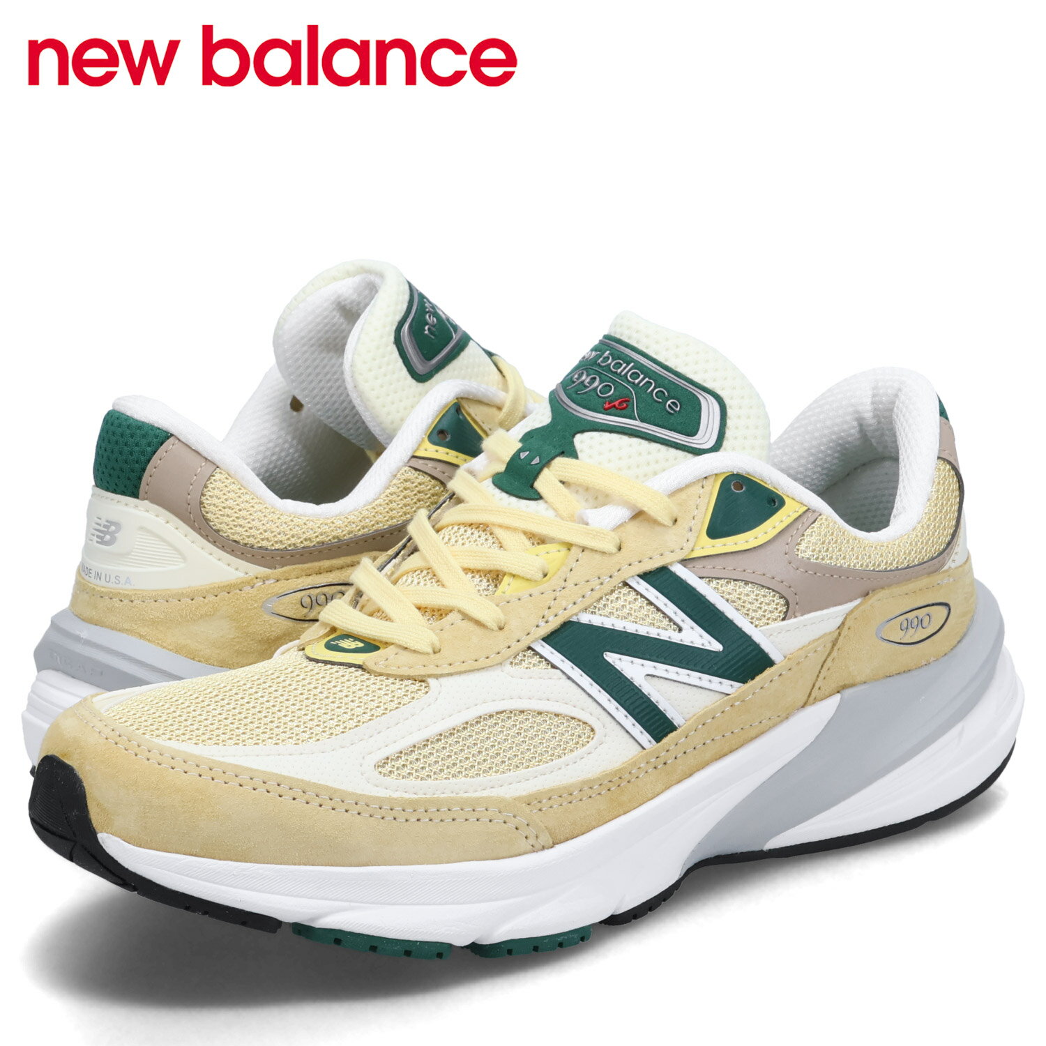 【クーポンで最大1000円OFF！2/13 11:59まで】 ニューバランス new balance 990 スニーカー メンズ Dワイズ MADE IN USA ベージュ U990TE6のサムネイル