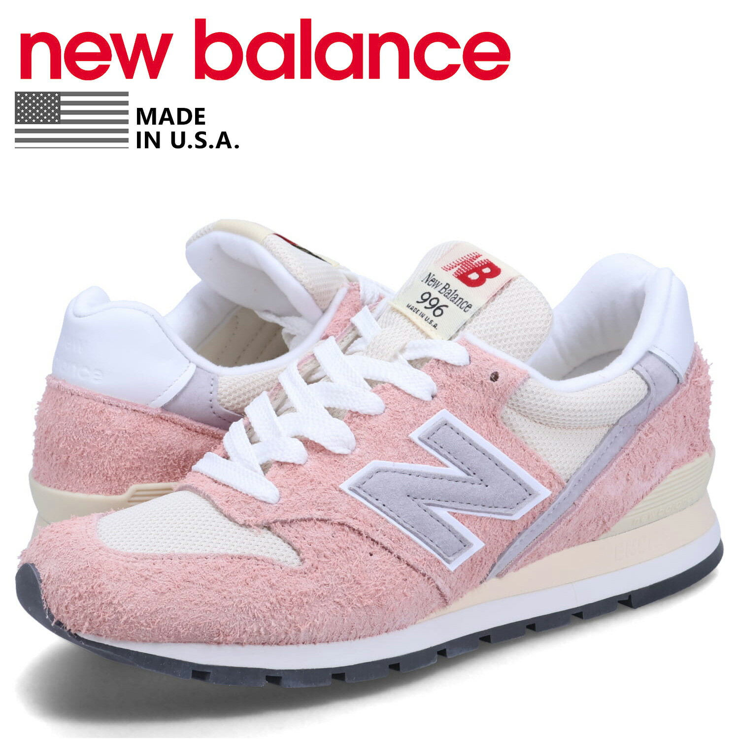 ニューバランス new balance 996 スニーカー メンズ Dワイズ MADE IN USA ピンク U996TA