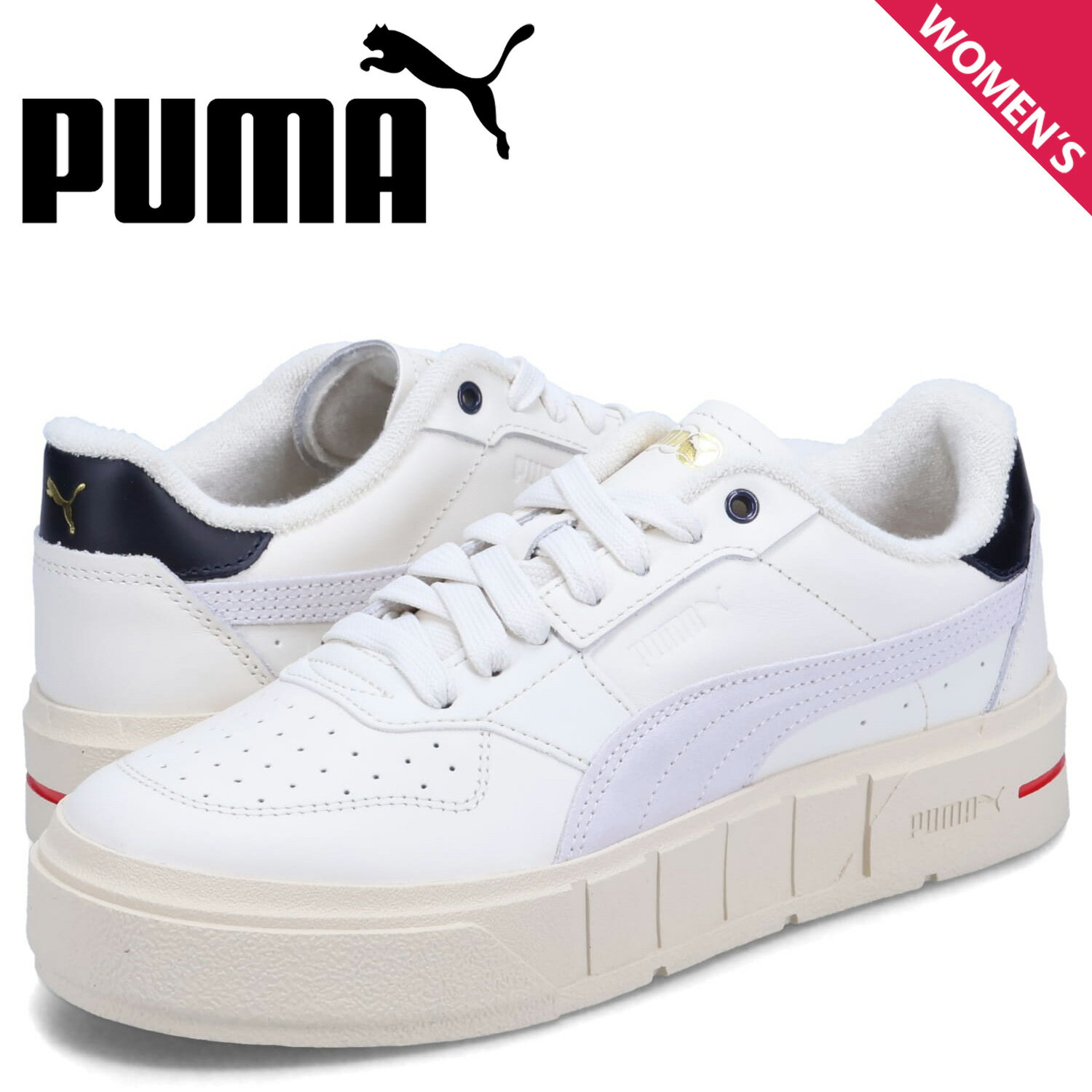 【クーポンで最大1000円OFF！5/16 10:59まで】 PUMA プーマ スニーカー カリ コート ジェックス セッツ レディース 厚底 CALI COURT JEUX SETS WNS ベージュ 393096-01