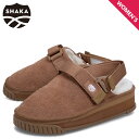 SHAKA シャカ サンダル スナッグ クロッグ ボア プラットフォーム へアリースエード レディース SNUG CLOG BOA PLATFORM HAIRY SUEDE ライト ブラウン SK-262