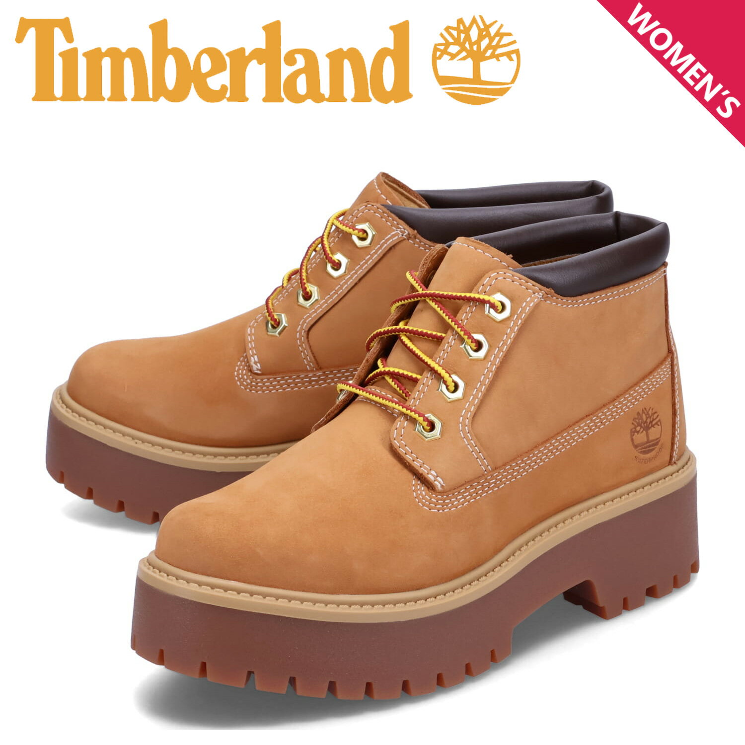 ティンバーランド ティンバーランド Timberland ブーツ チャッカブーツ プレミアム ウォータープルーフ プラットフォーム レディース 厚底 防水 PREMIUM WP PLATFORM CHUKKA ウィート A5RF9