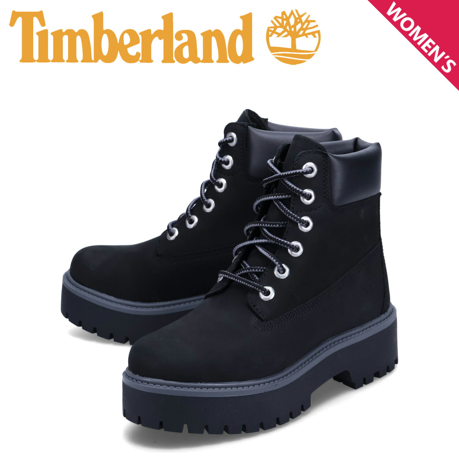 ティンバーランド Timberland ブーツ 6インチ プレミアム ウォータープルーフ プラットフォーム レディース 厚底 防水 PREMIUM WP PLATFORM BOOT ブラック 黒 A5RH5