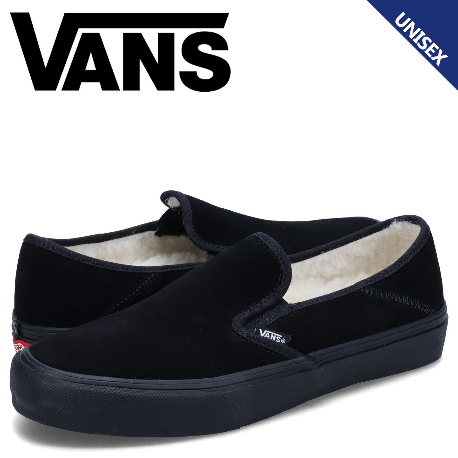 VANS ヴァンズ スリッポン メンズ レディース ボア バンズ SLIP-ON VR3 SF ブラック 黒 VN0A4BX8BLA