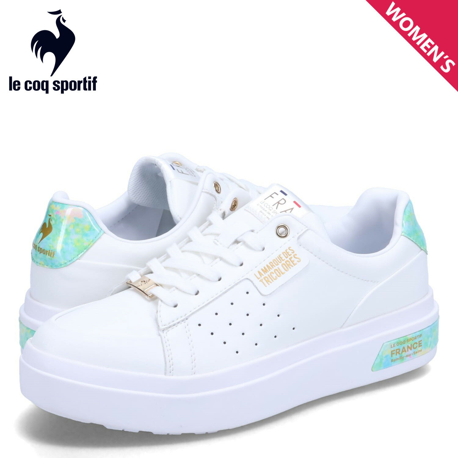 ルコック スポルティフ le coq sportif スニーカー LA セーヴル PF レディース 厚底 防水 軽量 LA SEVRES PF ホワイト 白 QL3XJC07WO