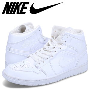 【クーポンで最大1000円OFF！2/26 10:59まで】 NIKE AIR JORDAN 1 MID ナイキ エアジョーダン1 ミッド スニーカー メンズ ホワイト 白 554724-136