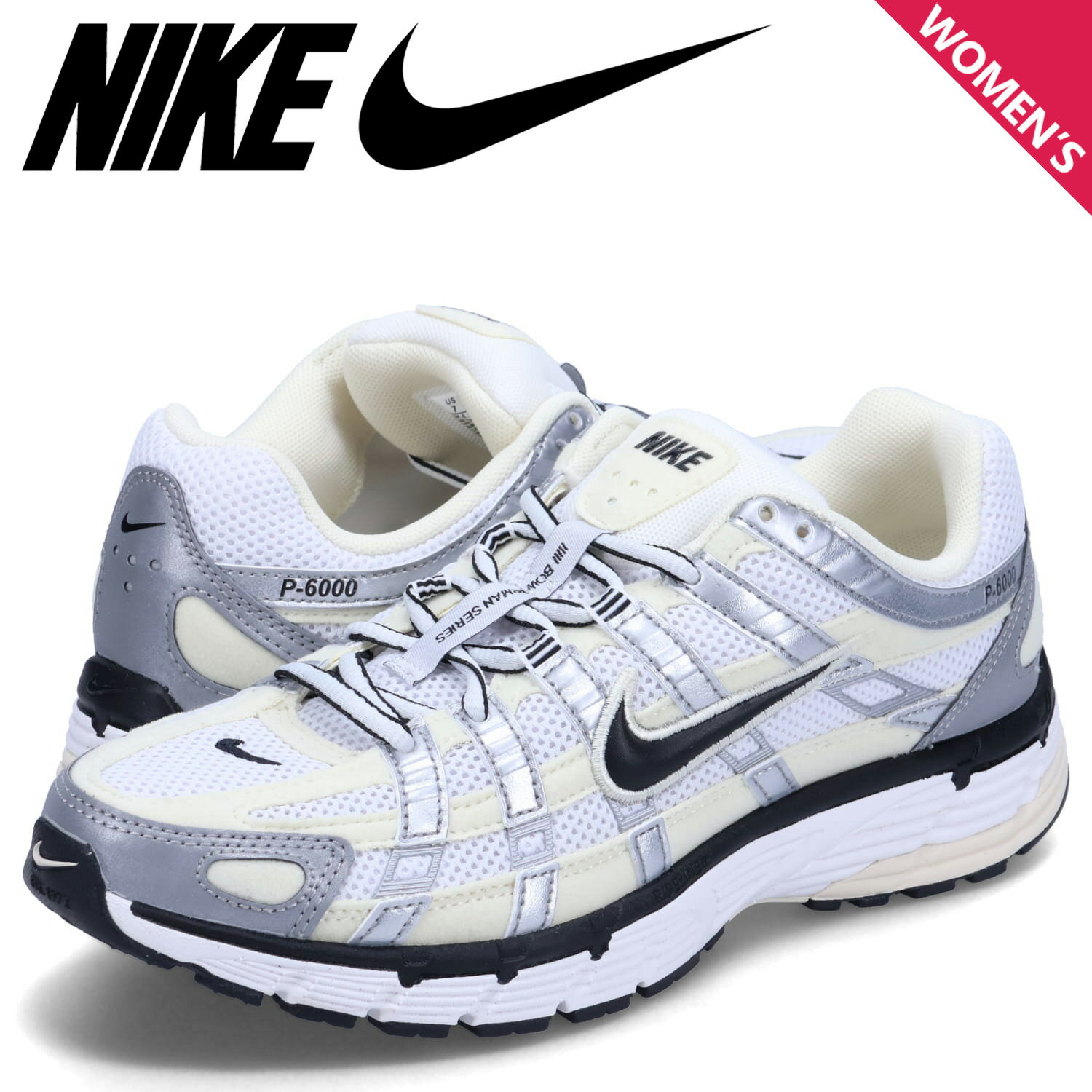 【 最大1000円OFFクーポン配布中 】 NIKE W P-6000 ナイキ スニーカー レディース オフ ホワイト FV6603-100のサムネイル