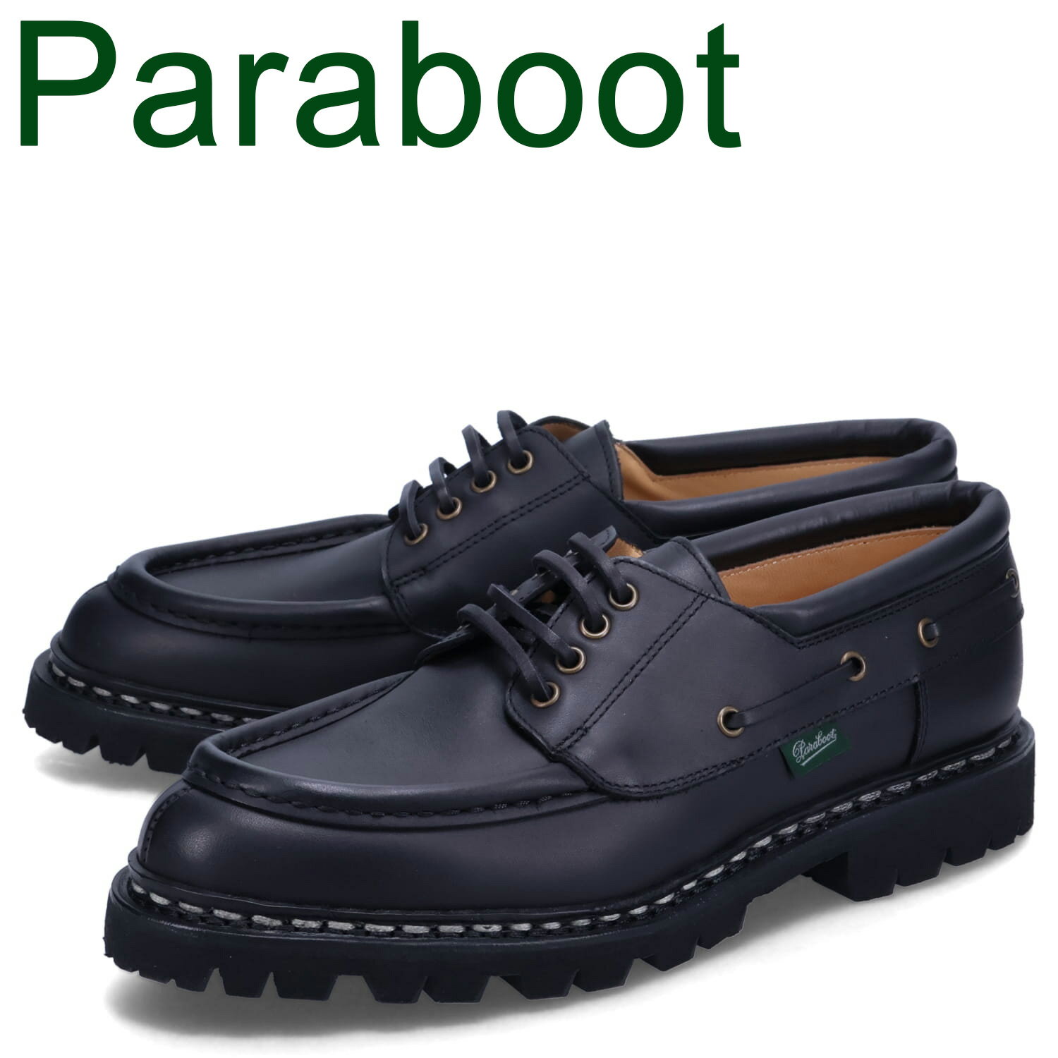 パラブーツ 靴 メンズ パラブーツ PARABOOT シメイ モカシン デッキシューズ メンズ 本革 CHIMEY ブラック 黒 200817