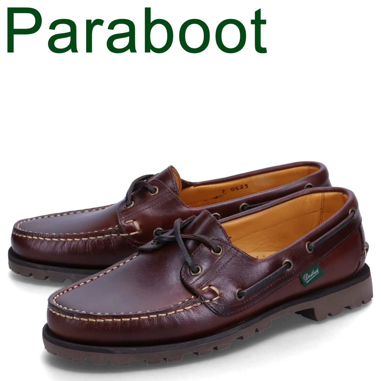 【クーポンで最大1000円OFF！5/16 10:59まで】 パラブーツ PARABOOT マロ モカシン デッキシューズ メンズ 本革 MALO ブラウン 95803