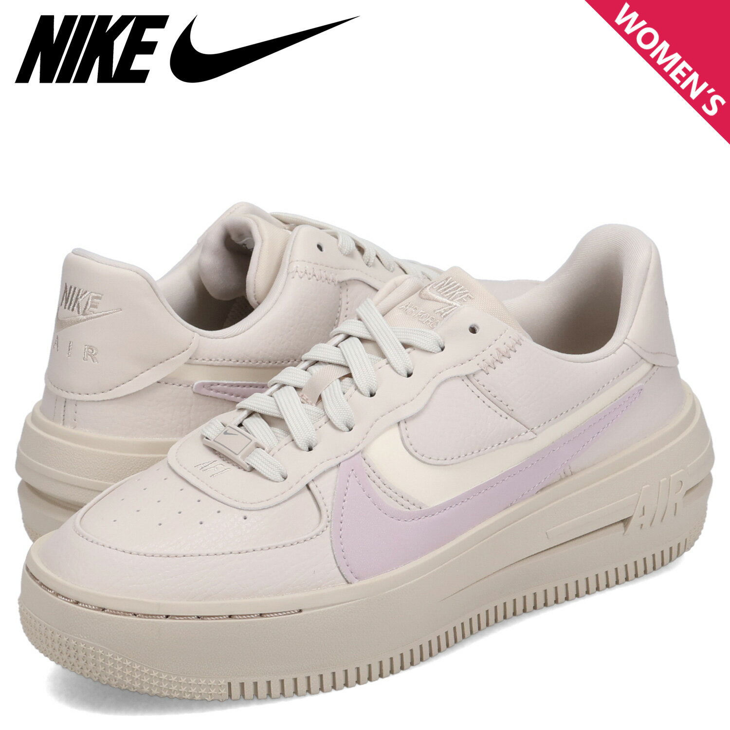 NIKE AIR FORCE 1 W AF1 PLT.AF.ORM ナイキ エアフォース1 スニーカー レディース 厚底 オフ ホワイト DJ9946-108