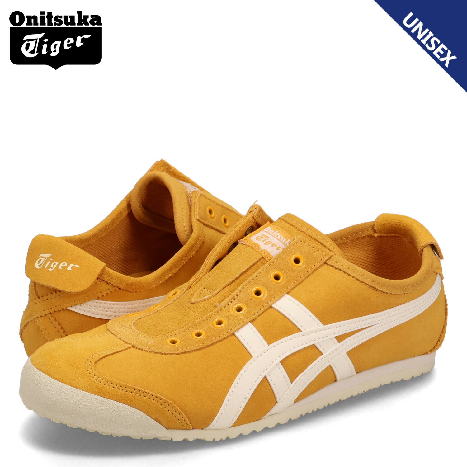 オニツカタイガー スリッポン メンズ オニツカタイガー Onitsuka Tiger メキシコ66 スリッポン スニーカー メンズ レディース MEXICO 66 SLIP-ON イエロー 1183C157-750