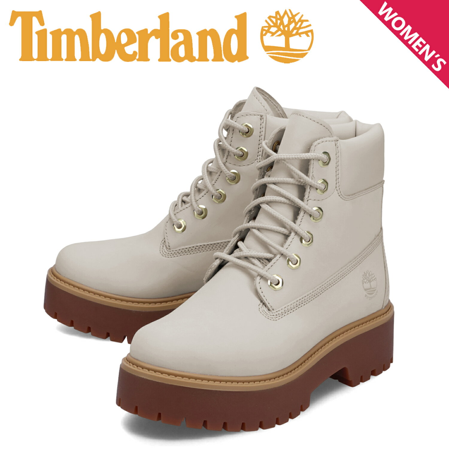 ティンバーランド Timberland ブーツ 6インチ レディース 防水 ウォータープルーフ STONE STREET 6 INCH PREMIUM WATERPROOF BOOT ホワイト 白 A6AWZ